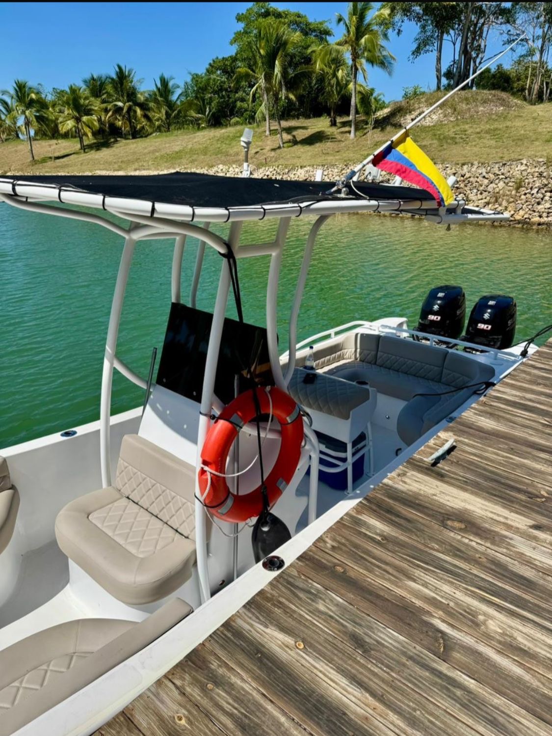 Zona de mando con techo tipo T-top
